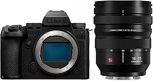 Panasonic LUMIX S5II Mirrorless Camera (DC-S5M2BODY) with LUMIX S Pro 16-35mm F4 Wide Zoom Lens (S-R1635)
