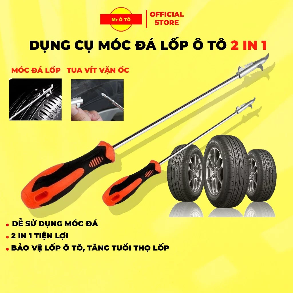 Tua Vít Tích Hợp Lắp Cậy Đá Lốp Ô Tô 2 In 1 MR.ÔTÔ Bảo Vệ Tăng Tuổi Thọ Lốp Xe Và Giảm Tiếng Ồn Lốp Xe Hơi TV001