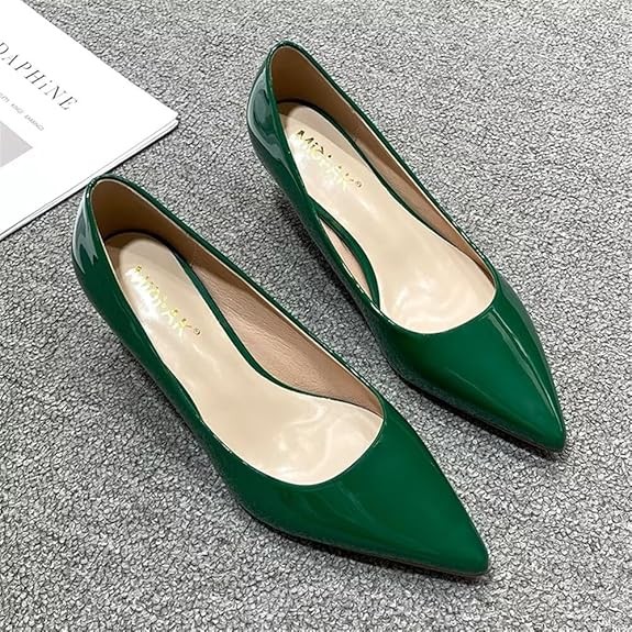 Stunner Women's Classic Fashion Pointed Toe Low Heel Dress Pumps Shoes