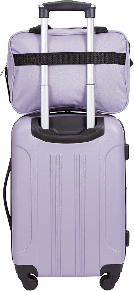 Travelers Club Midtown Hardside Luggage Travel, Lilac, 4-Piece Set