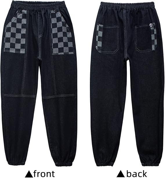 MEILONGER Boys Elastic Waist Jeans Stretch Fashion Denim Pants Size 8,10-12,14-16,18-20