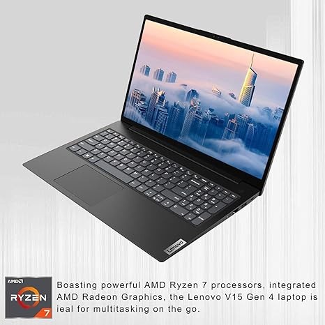 enovo V-Series V15 Business Laptop, 15.6" FHD Display, AMD Ryzen 7 7730U, 40GB RAM, 1TB SSD, Numeric Keypad, HDMI, RJ45, Webcam, Wi-Fi, Windows 11 Pro, Black