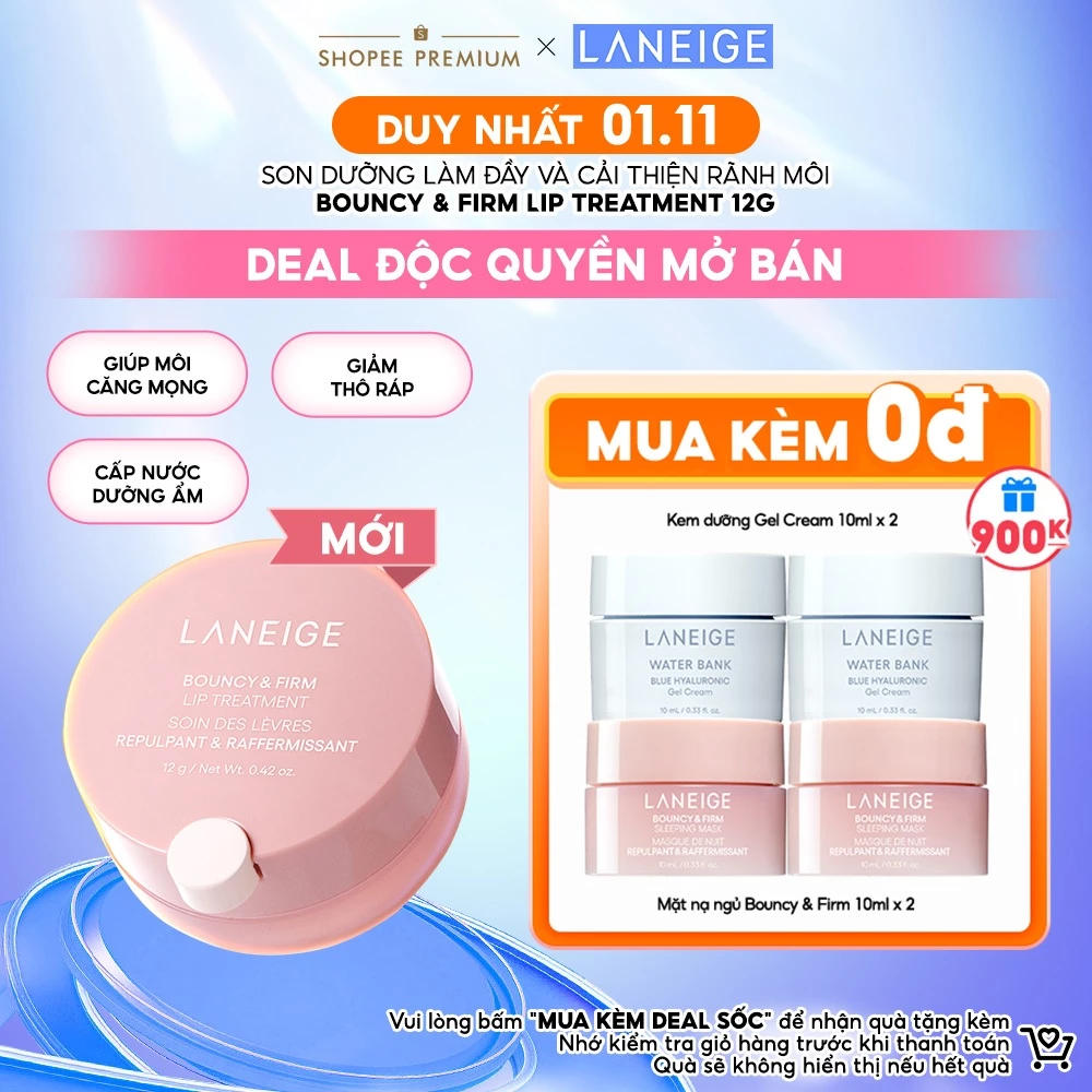 [MỚI] Son Dưỡng Môi Căng Mọng Tăng Cường Collagen Laneige Bouncy & Firm Lip Treatment 12g