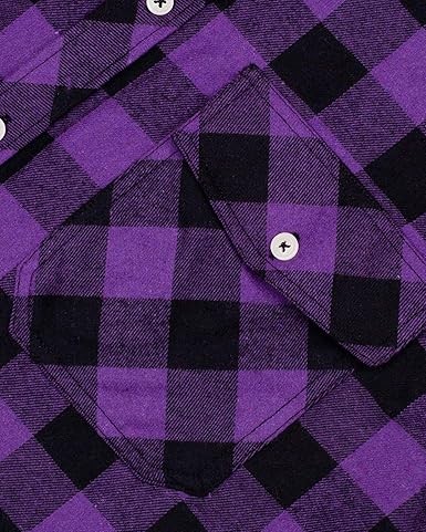 Alimens & Gentle Men's Button Down Regular Fit Long Sleeve Plaid Flannel Casual Shirts