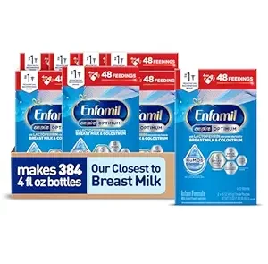 Enfamil Enspire Optimum Baby Formula, with Immune-Supporting Lactoferrin, Our Closest Formula to Breast Milk, Brain Building DHA, Dual Prebiotics, Infant Formula Powder, Baby Milk, 30 Oz, Pack of 8